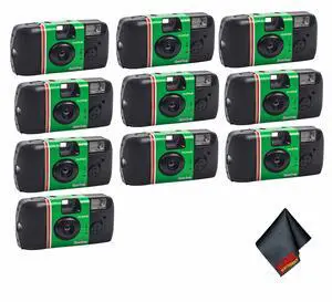 5xFUJIFILM QuickSnap Flash 400 Disposable Camera (27 Exposures, 2-Pack), Bundle