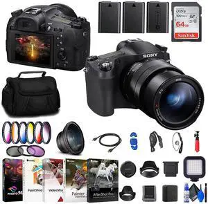 Sony Cyber-shot DSC-RX10 IV Digital Camera + Filter Kit + Wide Angle Lens + More