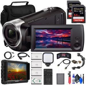 Sony HDR-CX405 HD Handycam + 4K Monitor + 2 x 64GB Card + Bag + More