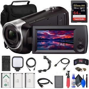 Sony HDR-CX405 HD Handycam + 64GB Card + Bag + 2 x NP-BX1 Battery + More