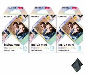 3xFUJIFILM INSTAX MINI Mermaid Tail Instant Film (10 Exposures), Microfiber Cleaning Cloth, Bundle