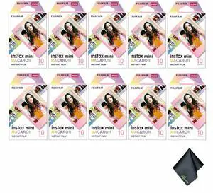 10xFUJIFILM INSTAX MINI Macaron Instant Film (10 Exposures), Microfiber Cleaning Cloth, Bundle