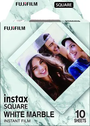 FUJIFILM Instax Square White Marble Film - 10 Exposures