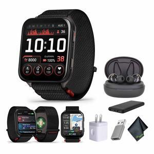 Garmin Venu X1 Lightweight GPS Smartwatch, Black with Slate Titanium Caseback