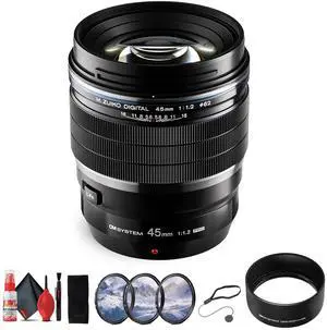 OM SYSTEM M.Zuiko Digital ED 45mm f/1.2 PRO Lens Bundle