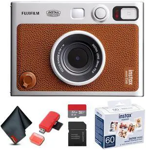FUJIFILM INSTAX MINI EVO Hybrid Instant Camera (Brown), MICRO SD TO SD ADAPTER