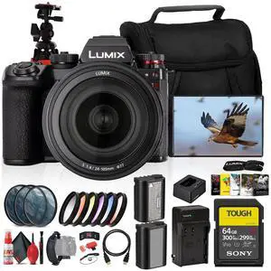 Panasonic LUMIX S1 II Mirrorless Camera With 24-105mm f/4 Lens Bundle