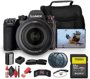 Panasonic LUMIX S1 II Mirrorless Camera With 24-105mm f/4 Lens Bundle