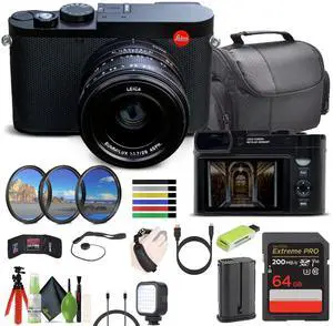 Leica Q3 Compact Digital Camera, 60MP Full-Frame BSI CMOS Sensor Bundle