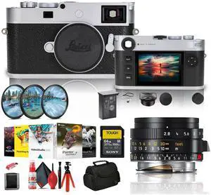 Leica M11-P Rangefinder Camera (Silver) (202-14) + Leica 28mm f/2.8 Lens Bundle