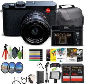 Leica Q3 Compact Digital Camera, 60MP Full-Frame BSI CMOS Sensor Bundle