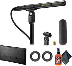 Audio-Technica AT875R Line and Gradient Condenser Microphone, 10 Ft XLR Cable