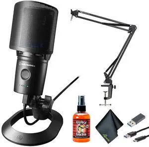 Audio-Technica AT2020USB-XP Cardioid Condenser USB Microphone,Boom Arm Mic Stand