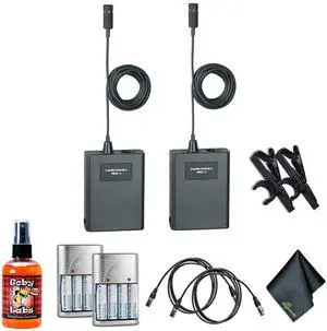 Audio-Technica Pro 70 Cardioid Microphone (Pack of 2) , 4xAA Batteries With Charger