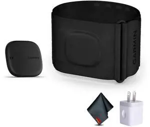 Garmin Index Sleep Monitor, L/XL, USB Wall Charger Adapter White Cube, Microfiber Cleaning Cloth, Bundle