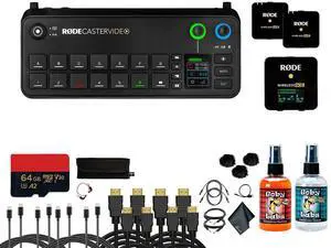RODECaster Video All-in-One Production Console + RODE Wireless GO II Mic Set + More