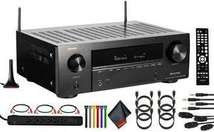 Denon X-Series AVR-X1800H 7.2-Channel Network A/V Receiver Bundle