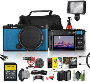 Panasonic Lumix S9 Camera(Blue), Rode VideoMicro Camera-Mount Shotgun Microphone
