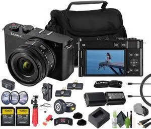 Panasonic Lumix S9Camera (Black), 2 pack of 64GB Memory Card