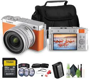 Panasonic Lumix S9Camera with 18-40mm f/4.5-6.3 Lens(Orange), 64GB Memory Card