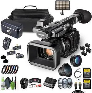 Panasonic AG-X20ED UHD 4K Camcorder, Pro Video Camera 20x Zoom+ 2x 64GB Memory Card