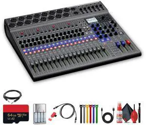 Zoom LiveTrak L-20-20-Input Digital Mixer Bundle