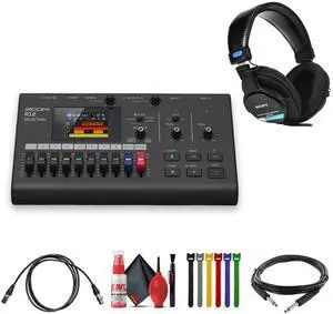 Zoom R12 MultiTrak Portable Recorder + MDR-7506 Headphones, Bundle