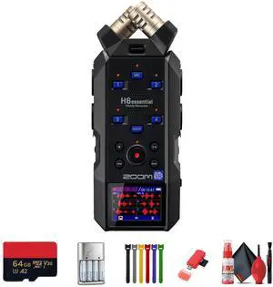 Zoom H6essential 6-Track 32-Bit Audio Recorder + Bluetooth Adapter, Bundle