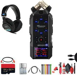 Zoom H6essential 6-Track 32-Bit Audio Recorder + MDR-7506 Headphones, Bundle
