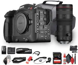 Canon EOS C70 Cinema Camera (4507C019) + 128GB Card + Case + More:  Base Bundle