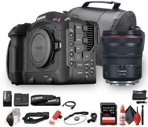 Canon EOS C70 Cinema Camera (4507C015) + 128GB Card + Case + More:  Base Bundle