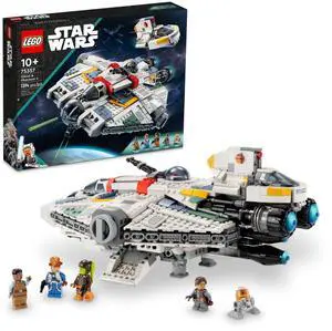 LEGO Star Wars Ahsoka Ghost and Phantom II Spaceship Toy - Star Wars Building Toys Set for Kids, Boys & Girls, Ages 10+ - Star Wars Gifts for Birthdays & Events - 5 Minifigures - 75357