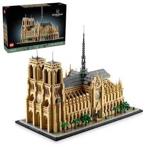 LEGO Architecture Notre-Dame de Paris Replica, Architectural Model Kit, Collectible Building Set for Adults, Build and Display Souvenir, Gift Idea for Lovers of History, Travel and Art, 21061