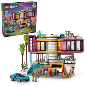 LEGO Friends Andrea's Modern Mansion Doll House - 4 Story Toy House Building Toy Set for Kids, Girls and Boys, Ages 14+ - Includes 11 Characters - Gift Idea for Birthdays & Holidays - 42639