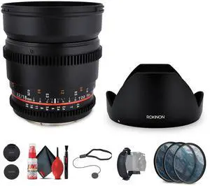 Rokinon 16mm T2.2 Cine Lens for Nikon F Bundle