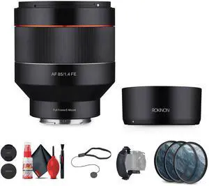 Rokinon AF 85mm f/1.4 Lens for Sony E Bundle