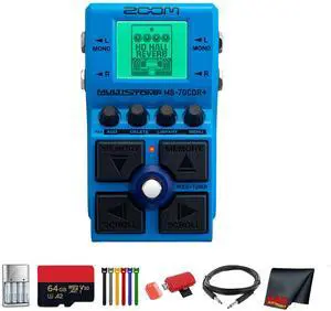 Zoom MS-70CDR+ Multi-FX Pedal + Balanced Interconnect, Bundle