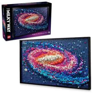 LEGO Art The Milky Way Galaxy Building Set - Space Decor DIY Kits for Adults for Bedroom Wall, Ages 18+ - Gift Ideas for Space Lovers, Men & Women - Includes Frame for Display - 31212