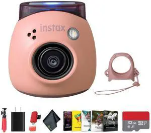 FUJIFILM INSTAX PAL Digital Camera (PowderPink), Memory Card Wallet, Memory Card