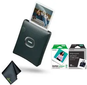 FUJIFILM INSTAX SQUARE LINK Smartphone Printer (Green), FUJIFILM Monochrome Film