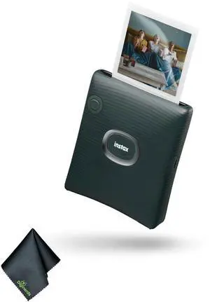 FUJIFILM INSTAX SQUARE LINK Smartphone Printer (Midnight Green), Cleaning Cloth