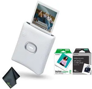 FUJIFILM INSTAX SQUARE LINK Smartphone Printer (White), FUJIFILM Monochrome Film