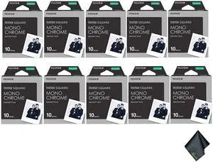 Pack of 10 FUJIFILM INSTAX SQUARE Monochrome Instant Film (10 Exposures)