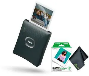 FUJIFILM INSTAX SQUARE LINK Smartphone Printer (Midnight Green), instax Film