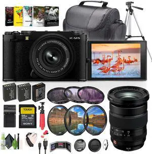 Fujifilm X-M5 Mirrorless Camera +XC 15-45mm+ Sigma 30mm Contemporary Lens-Black
