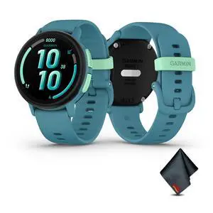 Garmin Bounce 2, Kids Smartwatch, Turquoise, Microfiber Cleaning Cloth