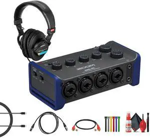 Zoom AMS-44 USB Audio Interface, Sony Headphones