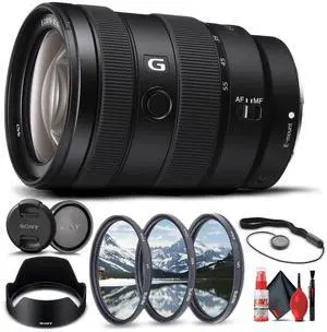 Sony E 16-55mm f/2.8 G Lens + Filter Kit + Cap Keeper + Cleaning Kit