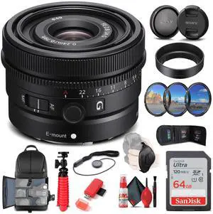 Sony FE 24mm f/2.8 G Lens + Filter Kit + BackPack + 64GB Card + More