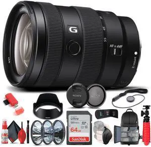 Sony E 16-55mm f/2.8 G Lens + Filter Kit + BackPack + 64GB Card + More